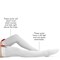 Bow Accent Thigh Highs - White Over the Knee High Stockings with Red Satin Ribbon Bow Accent for Women and Girls